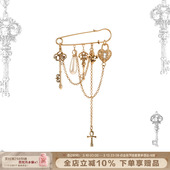 SUMIYAKI爱锁芯系列秋冬做旧复古流苏胸针女