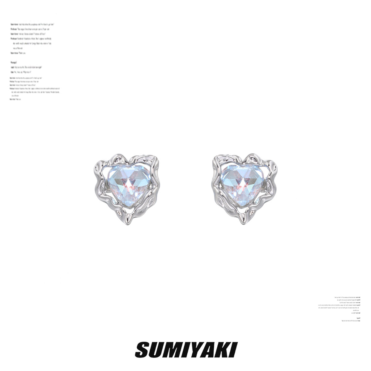 SUMIYAKI月光石愛心耳環