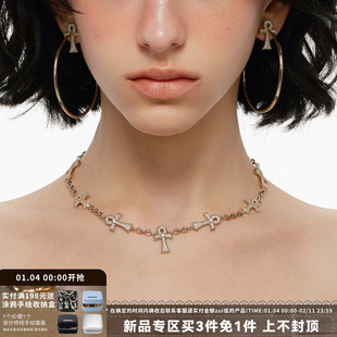 SUMIYAKI 安卡系列满钻十字架项链轻奢锁骨链