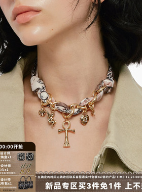 SUMIYAKI生命之匙十字架丝巾项链