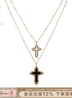 SUMIYAKI十字架双层项链可拆两条
