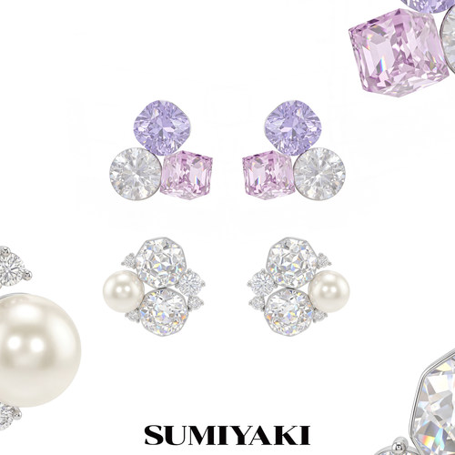 SUMIYAKI异形水晶耳环