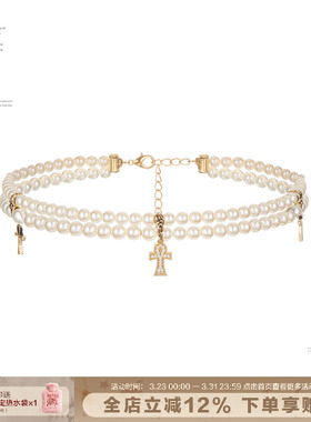 SUMIYAKI安可系列珍珠十字架项链