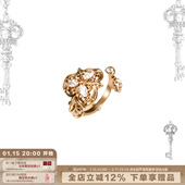 SUMIYAKI 爱锁芯系列复古钥匙高级开口戒指女