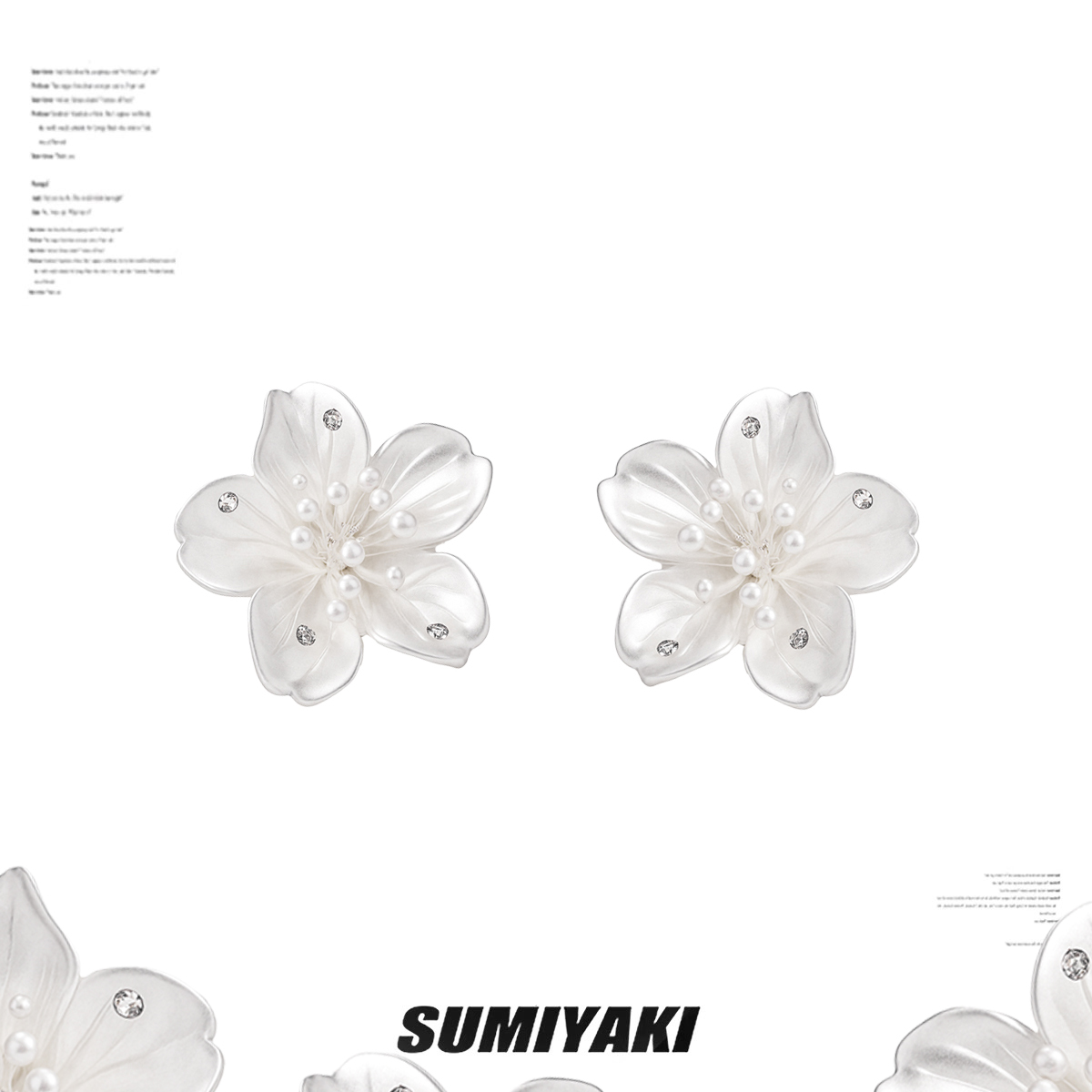 櫻花耳環小眾清冷感耳飾女