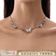 SUMIYAKI 白蝶系列轻奢镶钻白贝母蝴蝶项链女ins小众高级感锁骨链