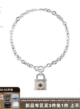 夸张雏菊锁古巴链颈链男女同款