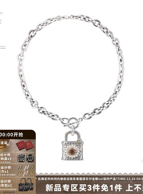 夸张雏菊锁古巴链颈链男女同款