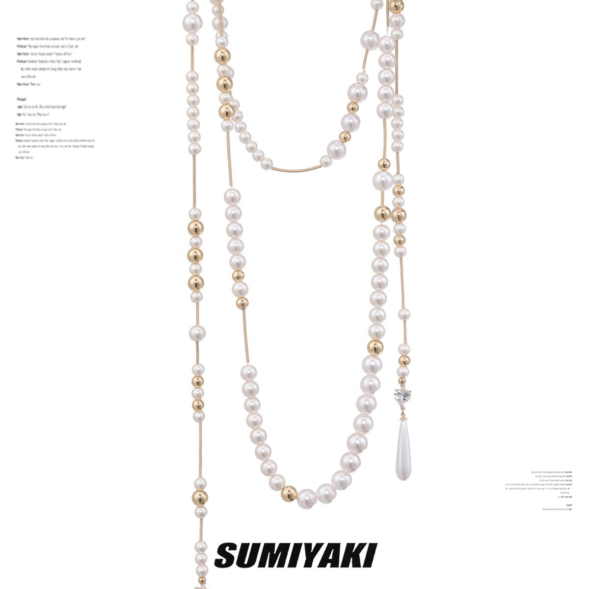 SUMIYAKI美式破碎感珍珠項鏈