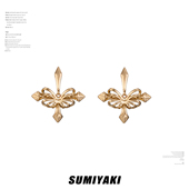 SUMIYAKI蝶骨·共生系列镂空蝴蝶耳环高级感金色s925银针耳饰女