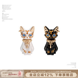 SUMIYAKI 法老埃及猫咪耳环黑猫耳饰小众设计感 原创生命之瞳系列