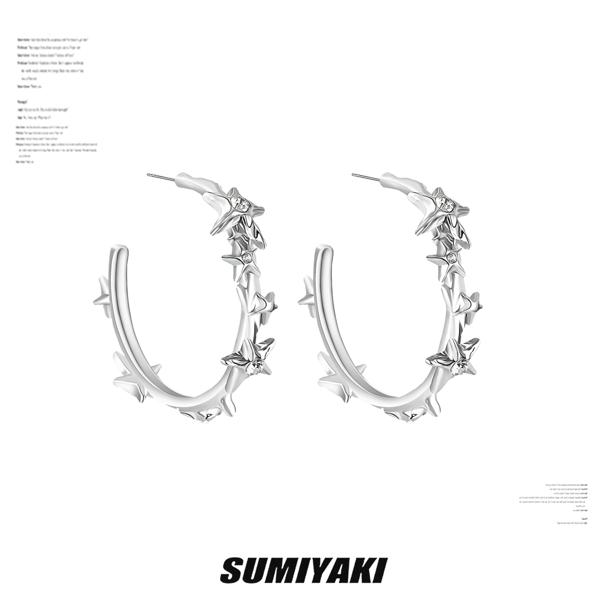 SUMIYAKI星星C圈耳環耳飾
