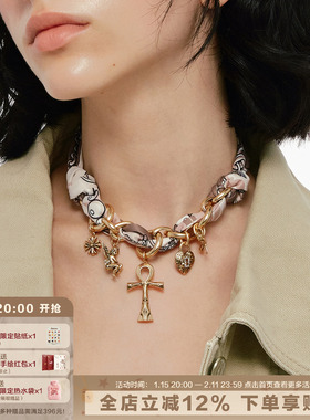 SUMIYAKI生命之匙十字架丝巾项链