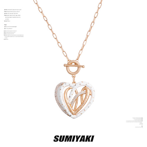 SUMIYAKI爱心OT扣毛衣链