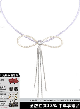 SUMIYAKI手工串珠蝴蝶结锁骨链