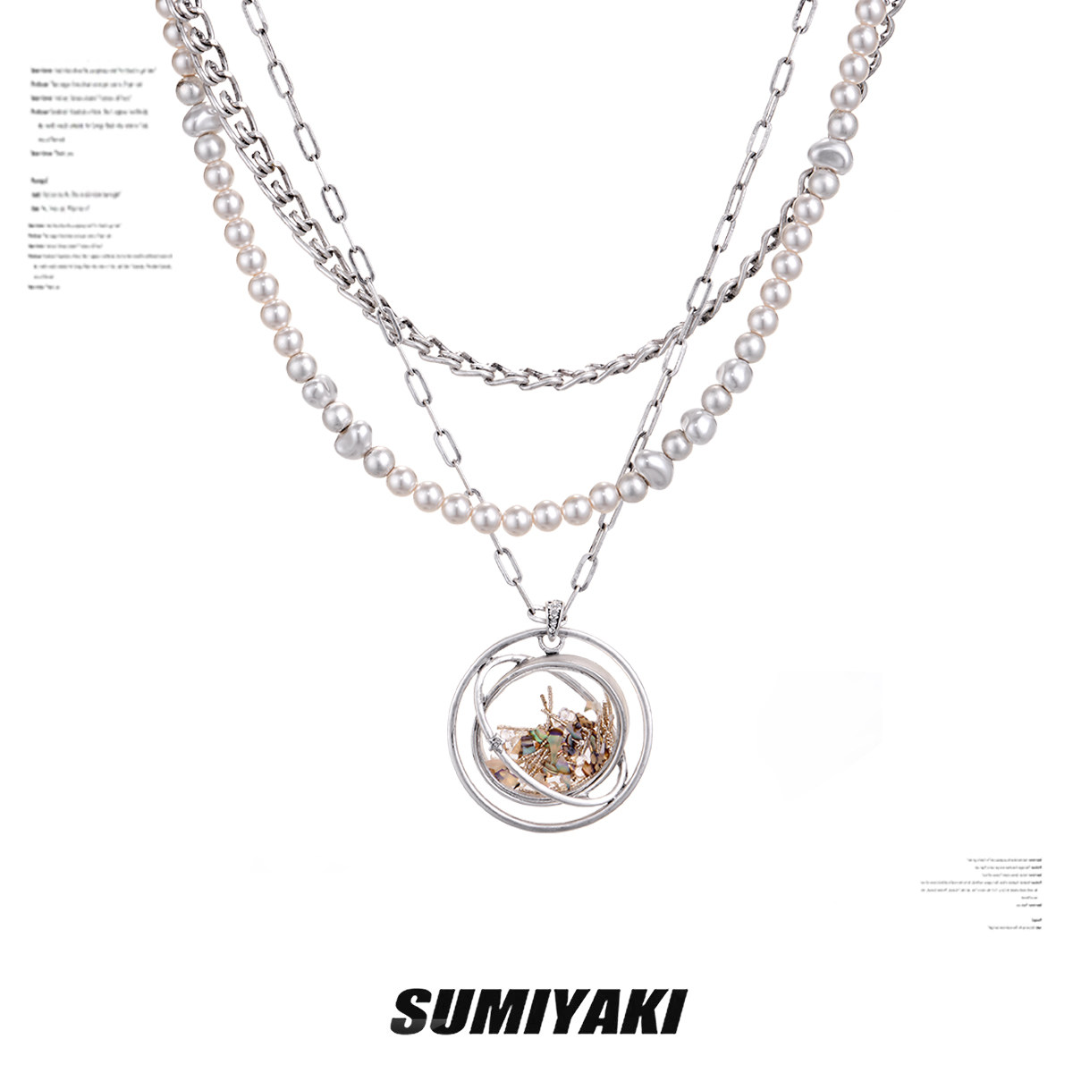 好看又好玩！SUMIYAKI 星球多层项链 可摇晃