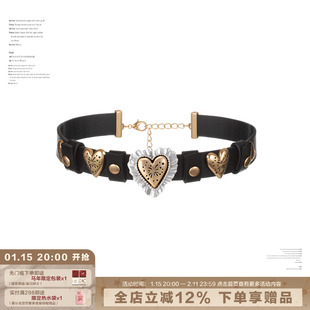 等了好久的烟花爱心系列 SUMIYAKI皮革锁骨链