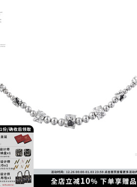 SUMIYAKI金属小球方块项链