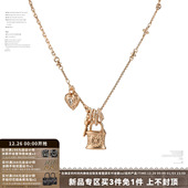 SUMIYAKI 原创美式 复古雏菊项链爱心锁毛衣链