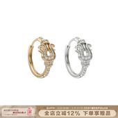 SUMIYAKI 马蹄扣镶钻耳扣小众高级通勤耳环耳饰新年礼物 马年系列