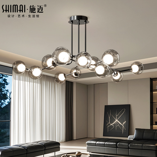 客厅灯吊灯2025新款 极简高级感饭厅房间灯魔豆分子灯大厅主灯 意式