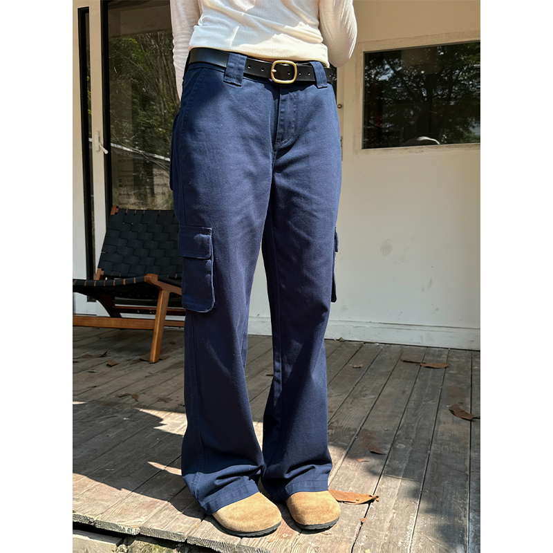 SpenPack//立体多口袋中低腰v字腰设计直筒宽松美式工装裤长裤-封面