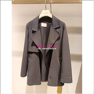 Koradior elsewhere珂思专柜正品冬季新款呢大衣绵羊毛外套原4989