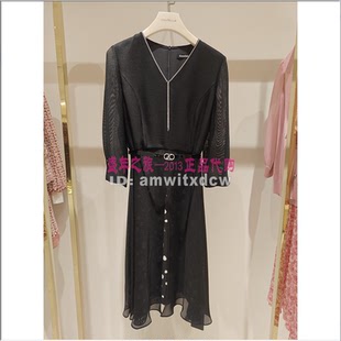 Koradior珂莱蒂尔连衣裙正品2024春秋新款中长裙KF10149W0原3287