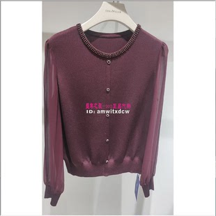 NAERSI娜尔思毛衣专柜正品秋冬新品针织衫套头衫NZ05365A8原2790