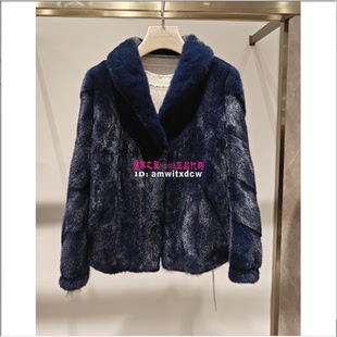 Koradior珂莱蒂尔皮草NS02894L5正品冬新款水貂毛裘皮外套原24900