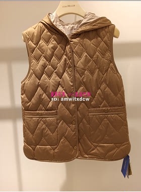 NAERSI娜尔思专柜正品冬新款羽绒服鹅绒马夹NH00658E1原2390