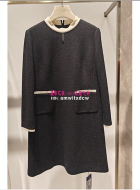 NAERSI娜尔思连衣裙专柜正品冬季新款简约中裙NF09448W0原3990