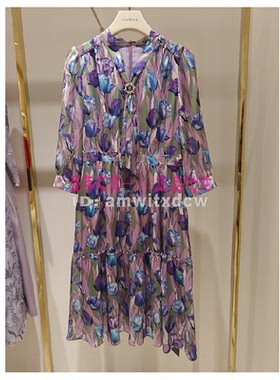 Koradior珂莱蒂尔连衣裙专柜正品春秋新款中长裙KF08444R5原3887