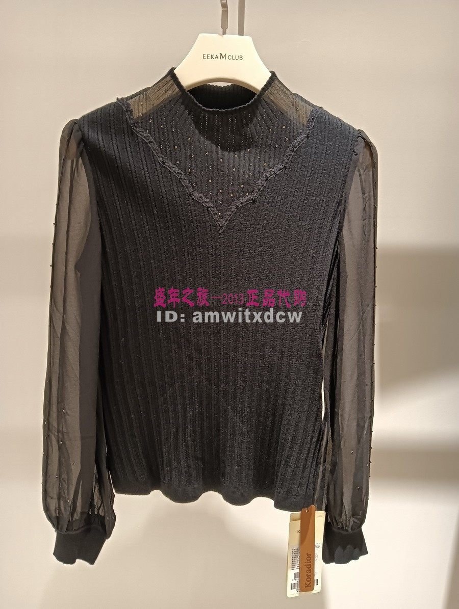 Koradior珂莱蒂尔正品春秋柔软针织衫绵羊毛毛衣KZ02127W0原2487