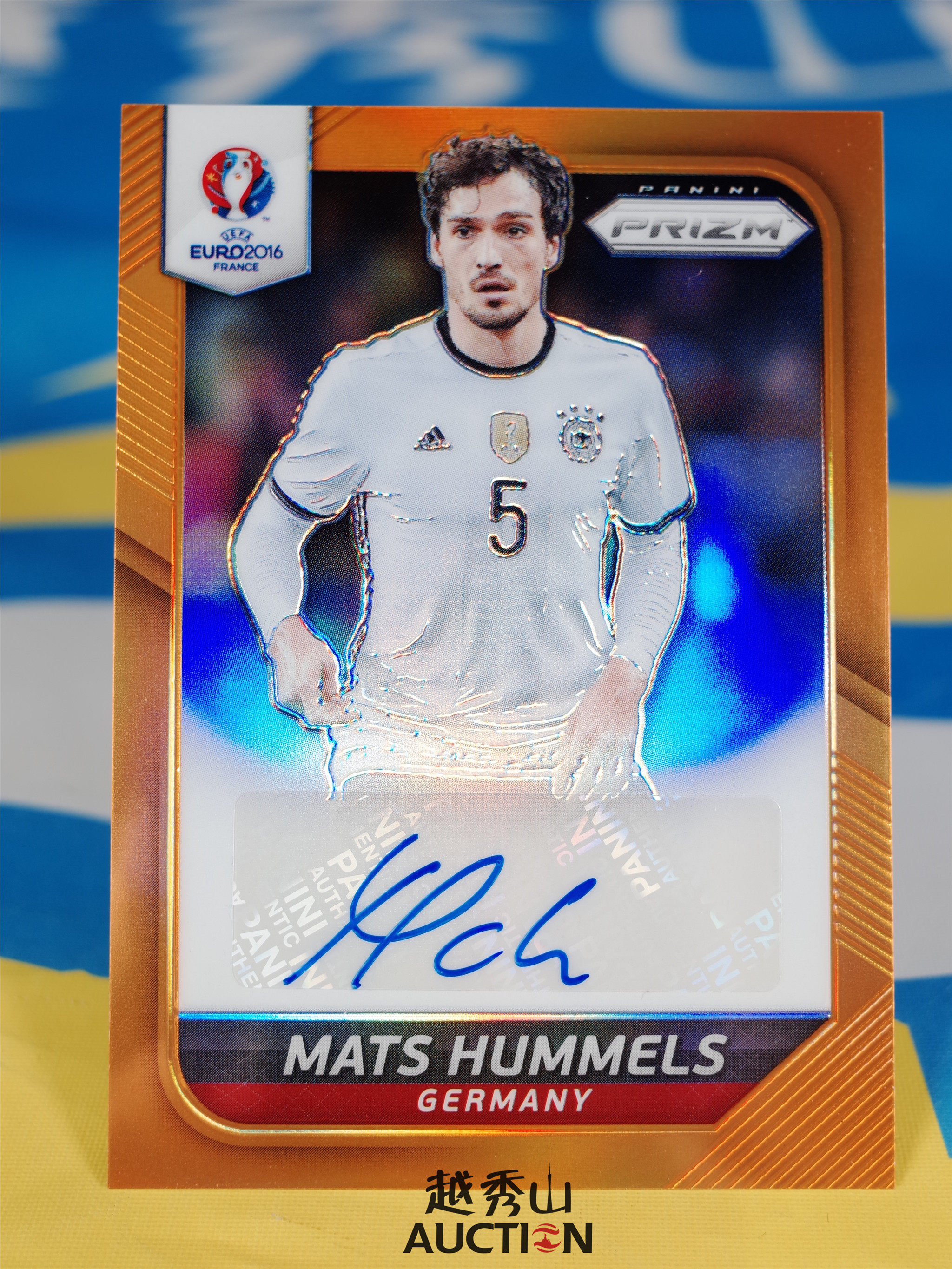 【越秀山卡价书】欧洲杯2016拜仁德国胡梅尔斯07/20 sp橙折签字