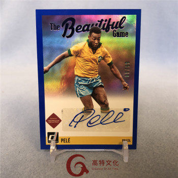 【越秀山卡价书】2021-22donruss巴西贝利99编蓝折签字