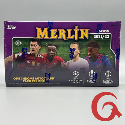 21-22Topps 欧冠梅林 Merlin Chrome Hobby盒 足球盒卡
