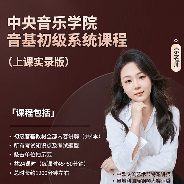 中央音乐学院音基初级系统课程（音乐/乐器陪练