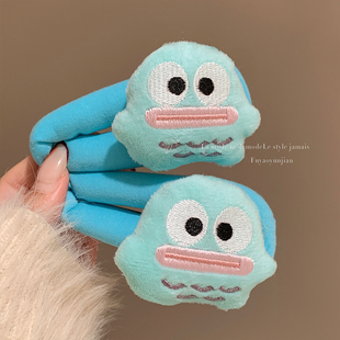 卡通可爱毛绒小丑鱼发夹女侧边夹刘海夹发卡大号秋冬碎发夹子头饰