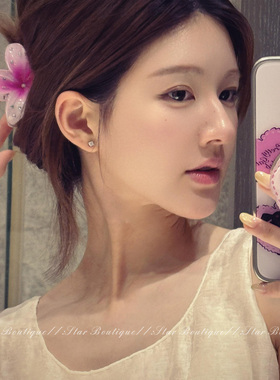 赵露思同款绝美紫色水钻鸡蛋花抓夹女后脑勺盘发鲨鱼夹子发卡头饰