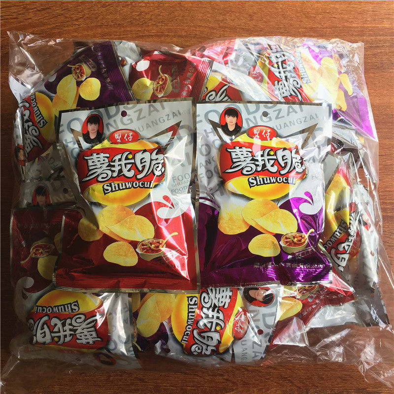 双仔薯我脆薯片15克*30包/袋膨化挤压糕点意式酱肉味薯片零食