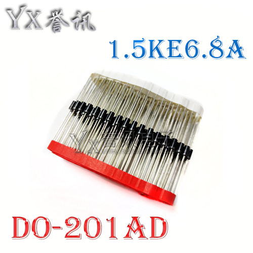 瞬态抑制直插二极管 1.5KE6.8A DO-201AD 1.5KE单项原装 DO-27