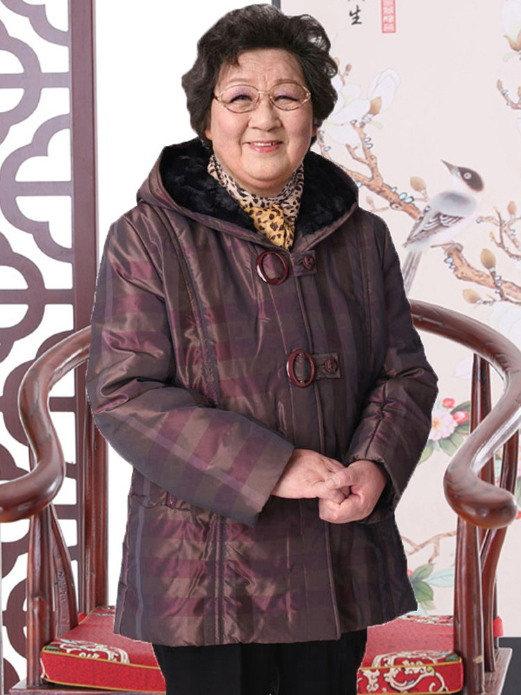 神采夫人老年装奶奶冬装羊毛驼毛