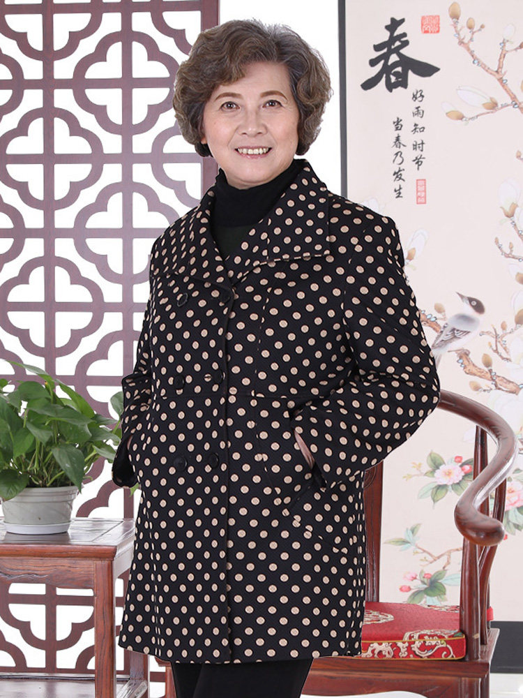 神采夫人奶奶妈妈春秋长款风衣