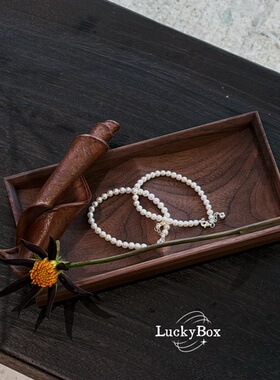 「蚌的心事」近圆天然淡水珍珠925银带钻锆石手链女温柔简约百搭