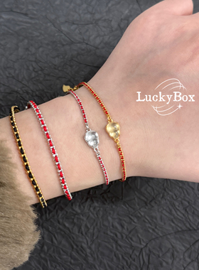 「新年快乐」幸运编织红绳系列天然水沫玉葫芦925银手链通勤百搭