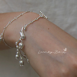 「风语铃兰」立体铃兰花流苏手链双层叠戴ins小众设计高级清冷感