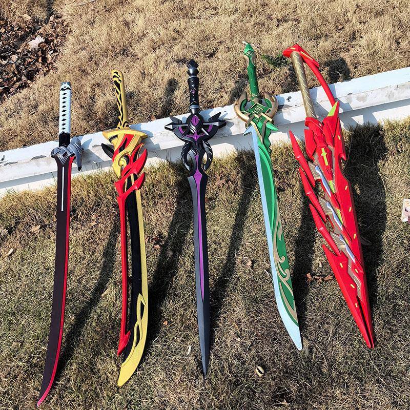 原神周边荒泷一斗cos赤角石溃杵软胶武器宝剑儿童玩具刀男孩兵器
