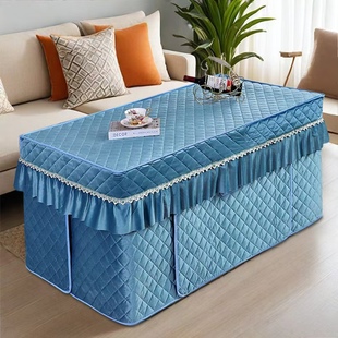 新款烤火桌子罩套电炉茶几罩加厚长方形取暖桌罩套冬季烤火炉桌罩