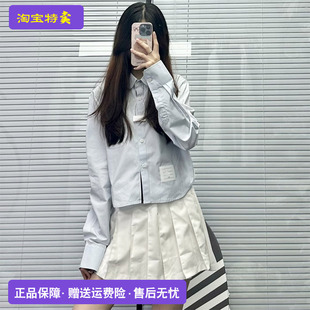 翻领门襟红白蓝织带 官方正品 汤姆TB布朗英伦学院风女款 衬衫 经典